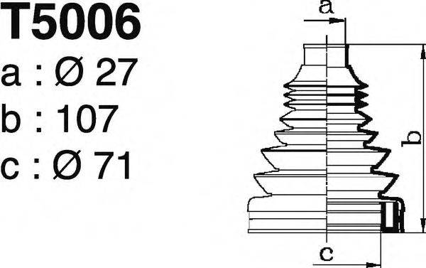 DEPA T5006 Комплект пильника, приводний вал