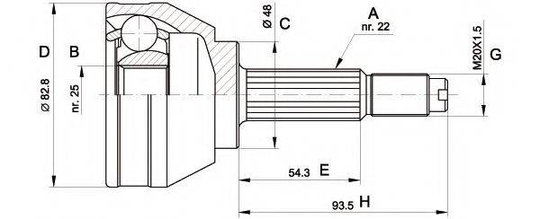 OPEN PARTS CVJ500310 Шарнірний комплект, приводний вал