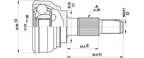 OPEN PARTS CVJ508210 Шарнірний комплект, приводний вал