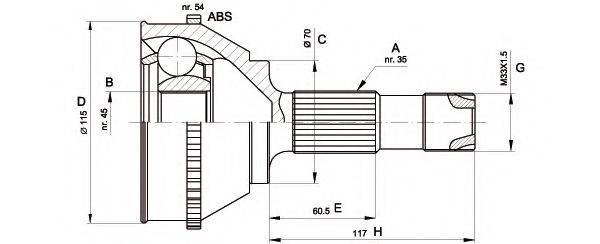 OPEN PARTS CVJ513110 Шарнірний комплект, приводний вал