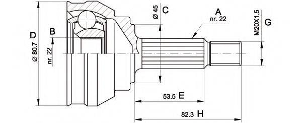 OPEN PARTS CVJ515810 Шарнірний комплект, приводний вал