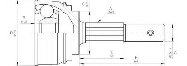 OPEN PARTS CVJ516310 Шарнірний комплект, приводний вал