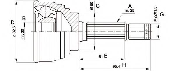 OPEN PARTS CVJ519110 Шарнірний комплект, приводний вал