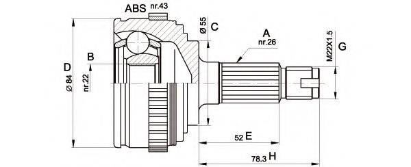 OPEN PARTS CVJ528210 Шарнірний комплект, приводний вал