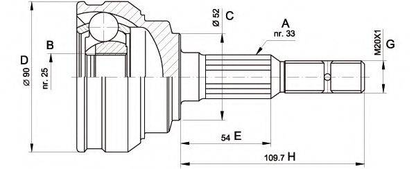 OPEN PARTS CVJ528310 Шарнірний комплект, приводний вал