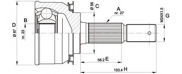 OPEN PARTS CVJ530810 Шарнірний комплект, приводний вал