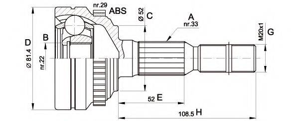 OPEN PARTS CVJ543210 Шарнірний комплект, приводний вал