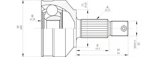 OPEN PARTS CVJ545910 Шарнірний комплект, приводний вал