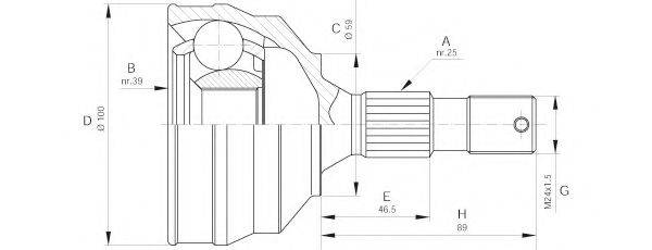 OPEN PARTS CVJ564010 Шарнірний комплект, приводний вал