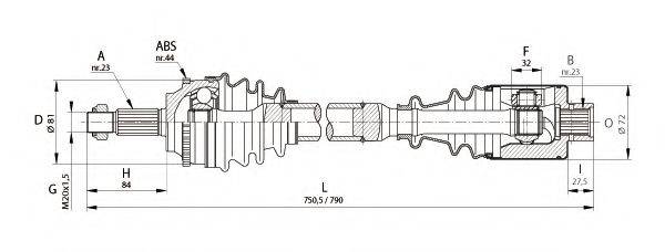 OPEN PARTS DRS611100 Приводний вал