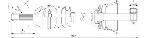 OPEN PARTS DRS613500 Приводний вал