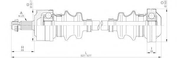 OPEN PARTS DRS618600 Приводний вал