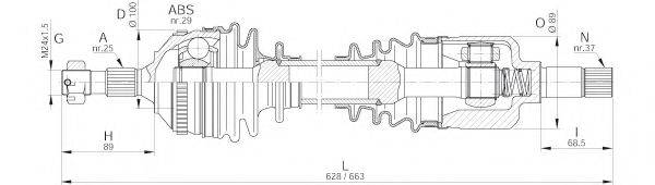 OPEN PARTS DRS622600 Приводний вал