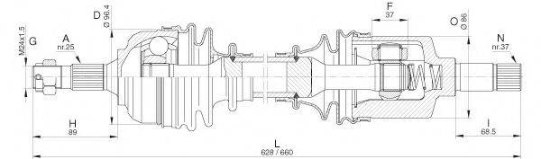 OPEN PARTS DRS631500 Приводний вал