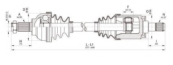 OPEN PARTS DRS634200 Приводний вал