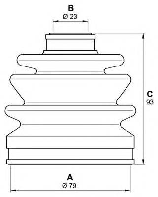 OPEN PARTS SJK703400 Комплект пильника, приводний вал