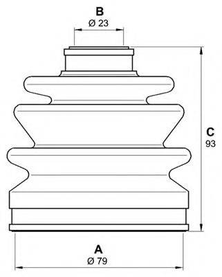 OPEN PARTS SJK703500 Комплект пильника, приводний вал