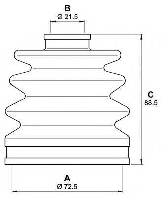 OPEN PARTS SJK704300 Комплект пильника, приводний вал