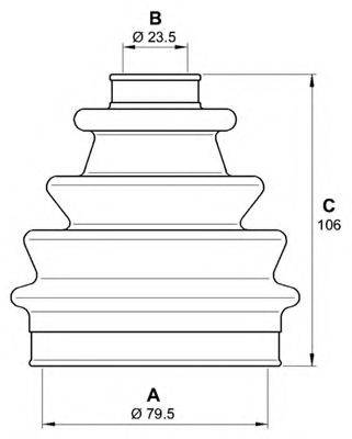 OPEN PARTS SJK704800 Комплект пильника, приводний вал