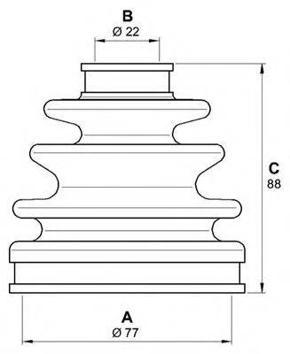 OPEN PARTS SJK707400 Комплект пильника, приводний вал