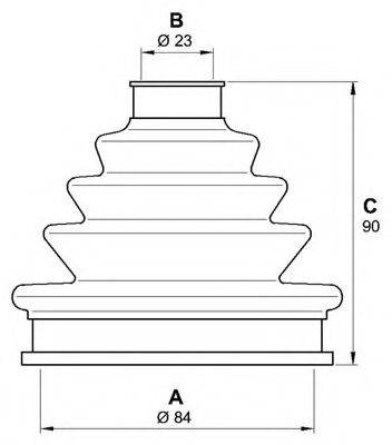 OPEN PARTS SJK712700 Комплект пильника, приводний вал