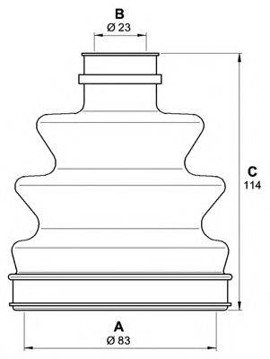 OPEN PARTS SJK725800 Комплект пильника, приводний вал