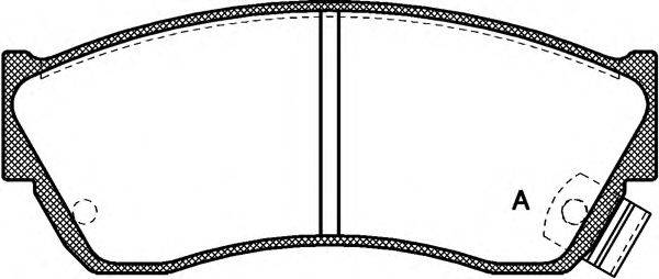 OPEN PARTS BPA014722 Комплект гальмівних колодок, дискове гальмо