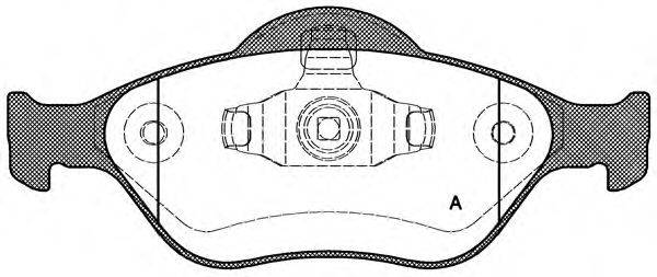 OPEN PARTS BPA076600 Комплект гальмівних колодок, дискове гальмо