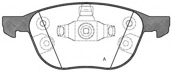 OPEN PARTS BPA108230 Комплект гальмівних колодок, дискове гальмо