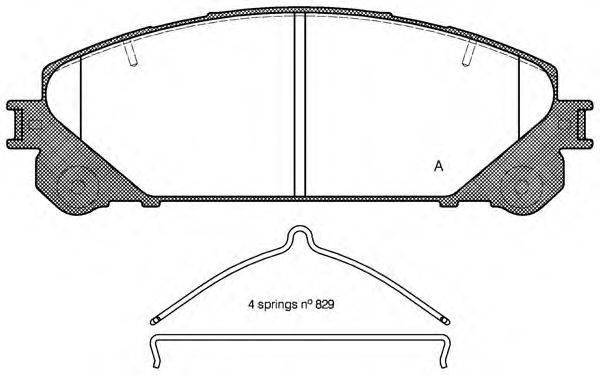 OPEN PARTS BPA131200 Комплект гальмівних колодок, дискове гальмо