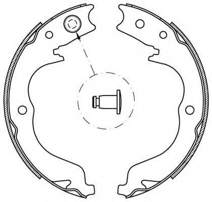 OPEN PARTS BSA221900 Комплект гальмівних колодок