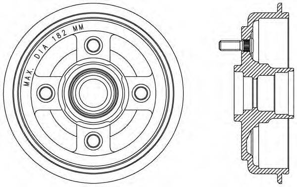 OPEN PARTS BAD905640 Гальмівний барабан