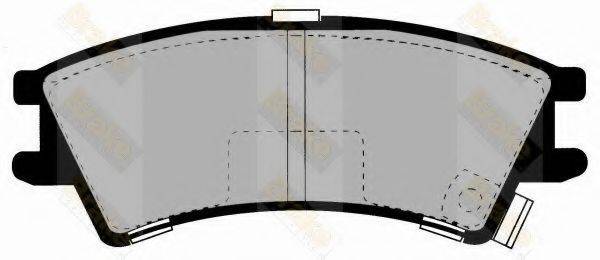 BRAKE ENGINEERING PA1239 Комплект гальмівних колодок, дискове гальмо