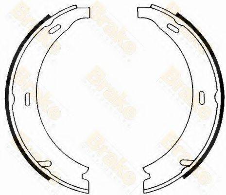 BRAKE ENGINEERING SH1208 Комплект гальмівних колодок, стоянкова гальмівна система