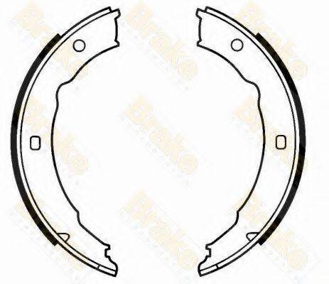 BRAKE ENGINEERING SH2568 Комплект гальмівних колодок, стоянкова гальмівна система