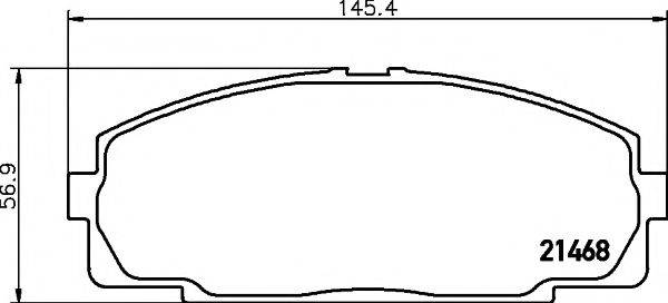 TEXTAR 2146801 Комплект гальмівних колодок, дискове гальмо