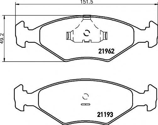 TEXTAR 2196202 Комплект гальмівних колодок, дискове гальмо