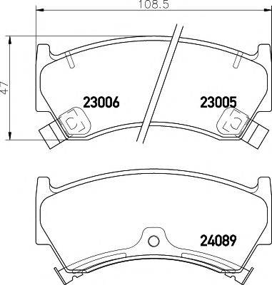 TEXTAR 2300501 Комплект гальмівних колодок, дискове гальмо