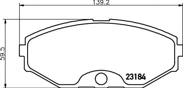 TEXTAR 2318402 Комплект гальмівних колодок, дискове гальмо