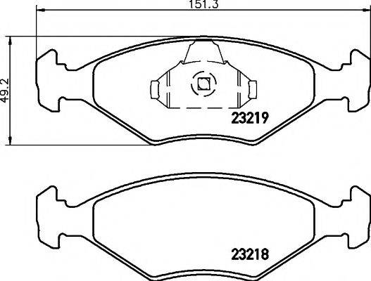 TEXTAR 2321901 Комплект гальмівних колодок, дискове гальмо