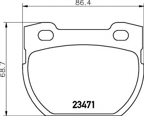 TEXTAR 2347101 Комплект гальмівних колодок, дискове гальмо