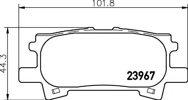 TEXTAR 2396701 Комплект гальмівних колодок, дискове гальмо