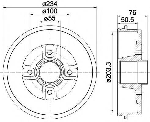 TEXTAR 94027100 Гальмівний барабан