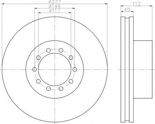 TEXTAR 93187600 гальмівний диск