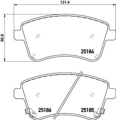 TEXTAR 2518401 Комплект гальмівних колодок, дискове гальмо