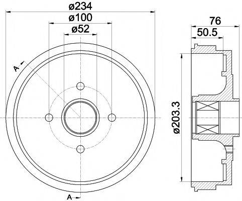 TEXTAR 94027500 Гальмівний барабан