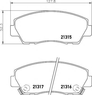 TEXTAR 2131501 Комплект гальмівних колодок, дискове гальмо