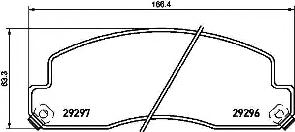 TEXTAR 2929601 Комплект гальмівних колодок, дискове гальмо