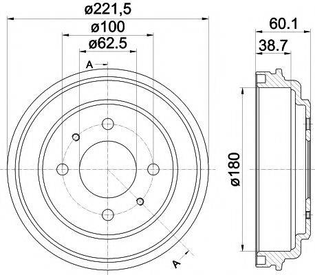 TEXTAR 94037600 Гальмівний барабан