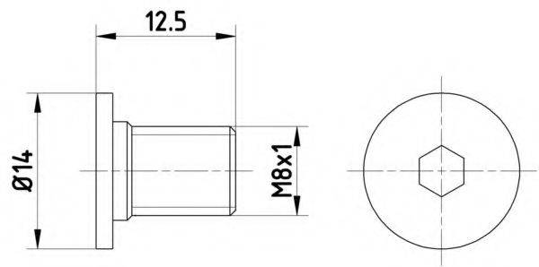 TEXTAR TPM0002 Болт, диск гальмівного механізму